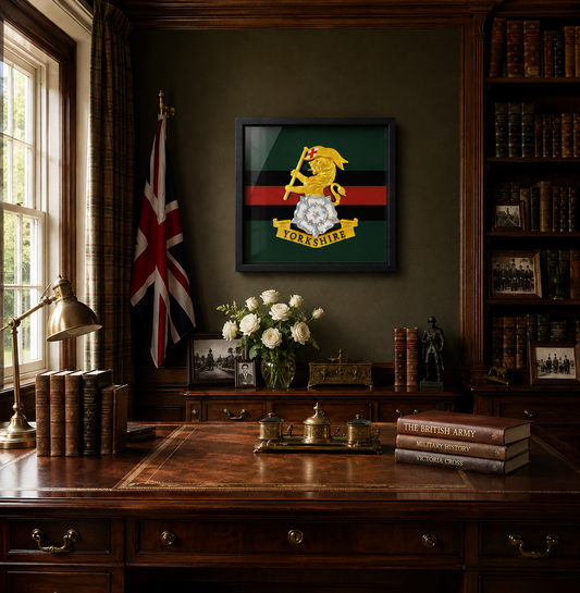 Royal Yorkshire Regiment Cap Badge Display Frame - Precision Military Emblems 