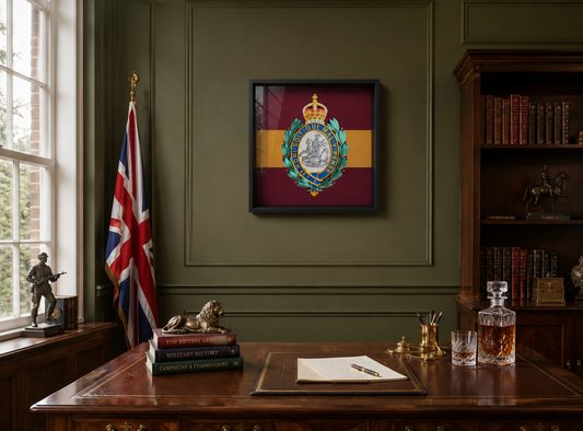 Royal Regiment of Fusiliers Cap Badge Display Frame King's Crown - Precision Military Emblems 