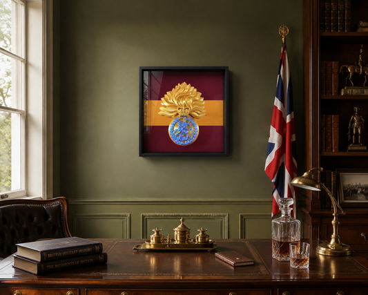 Royal Regiment of Fusiliers Grenade Display Frame Queen's Crown - Precision Military Emblems 