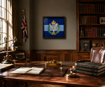 Army Air Corps Cap Badge Display Frame King's Crown - Precision Military Emblems 