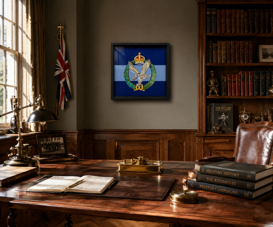 Army Air Corps Cap Badge Display Frame King's Crown - Precision Military Emblems 