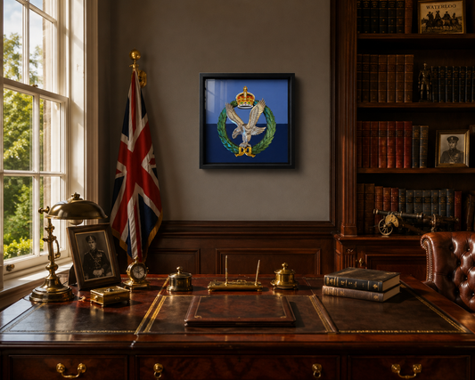 Army Air Corps Cap Badge Display Frame – Military Colours King's Crown - Precision Military Emblems 