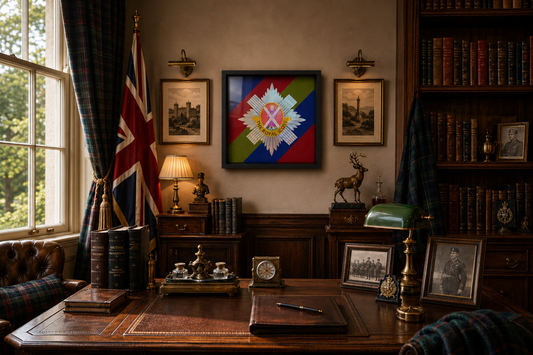 The Royal Scots (The Royal Regiment) Cap Badge Display Frame - Precision Military Emblems 