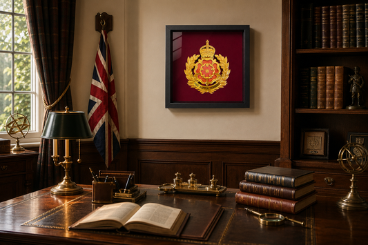 Duke of Lancaster's Regiment Cap Badge Display Frame – King's Crown - Precision Military Emblems 
