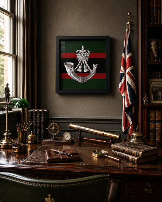 The Rifles Cap Badge Display Frame – Queen's Crown - Precision Military Emblems 