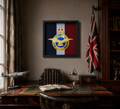 Royal Air Force King's Crown Emblem Display Frame - Precision Military Emblems 