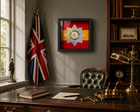 Cheshire Regiment Cap Badge Display Frame | Full Colour - Precision Military Emblems 