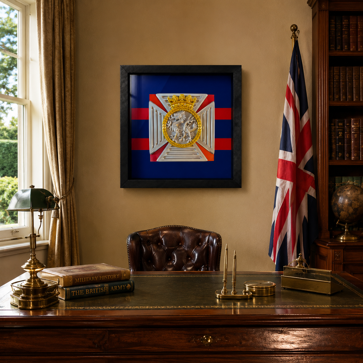 Duke of Edinburgh's Royal Regiment Cap Badge Display Frame - Precision Military Emblems 