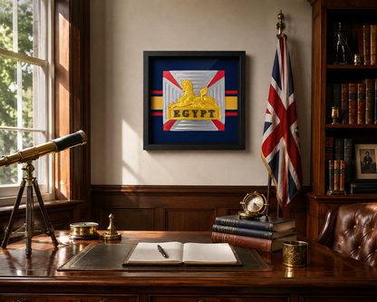 The Royal Gloucestershire, Berkshire and Wiltshire Regiment Cap Badge Display Frame Precision Military Emblems 