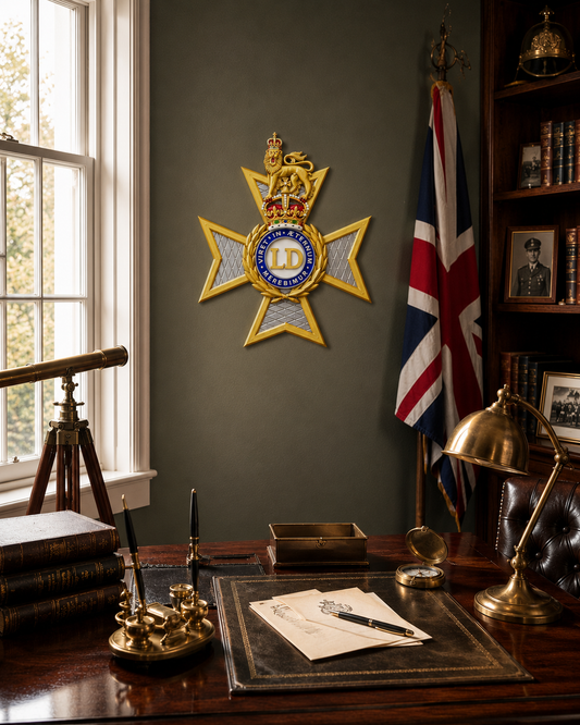 The Light Dragoons Cap Badge – King's Crown - Precision Military Emblems 