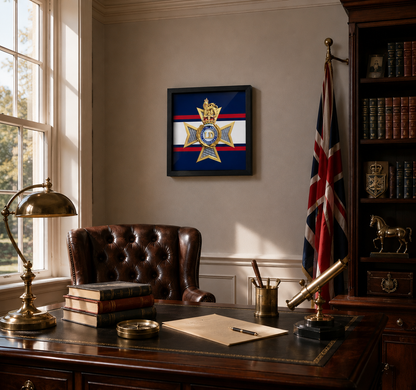 The Light Dragoons Cap Badge Display Frame – King's Crown - Precision Military Emblems 