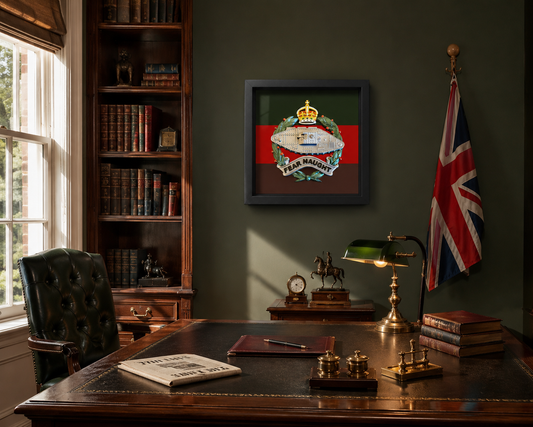 Royal Tank Regiment King's Crown Cap Badge Display Frame - Precision Military Emblems