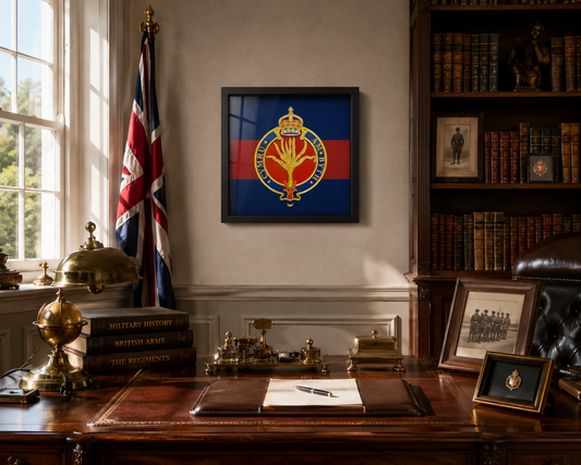 Welsh Guards King's Crown Cypher Display Frame - Precision Military Emblems 