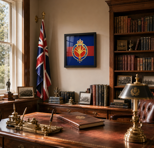 Welsh Guards Queen's Crown Cypher Display Frame - Precision Militay Emblems 