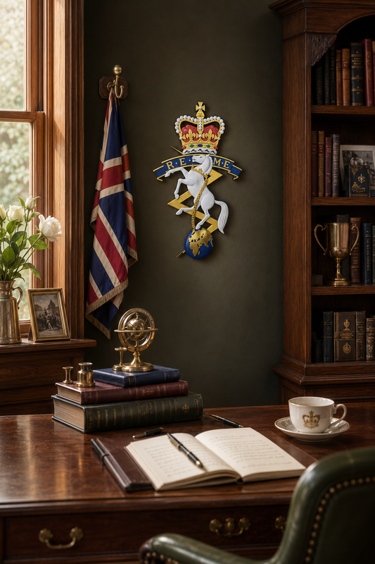 REME Queen's Crown Cap Badge - Precision Military Emblems 