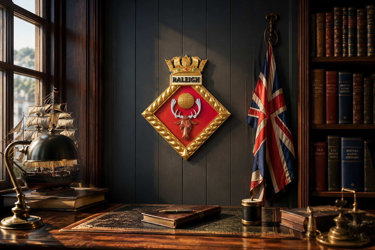 HMS Raleigh Royal Navy Crest - Precision Military Emblems 