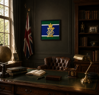 13th/18th Royal Hussars Cap Badge Display Frame – Queen's Crown - Precision Militay Emblems 