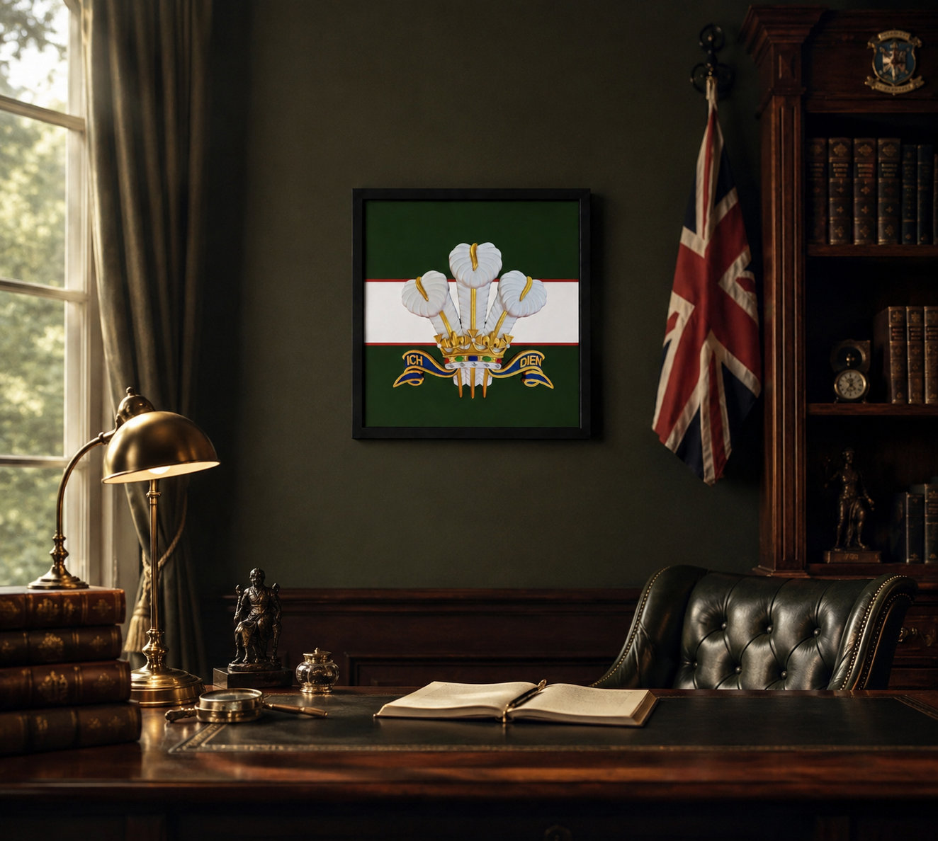 Royal Regiment of Wales Cap Badge Display Frame - Precision Military Emblems 