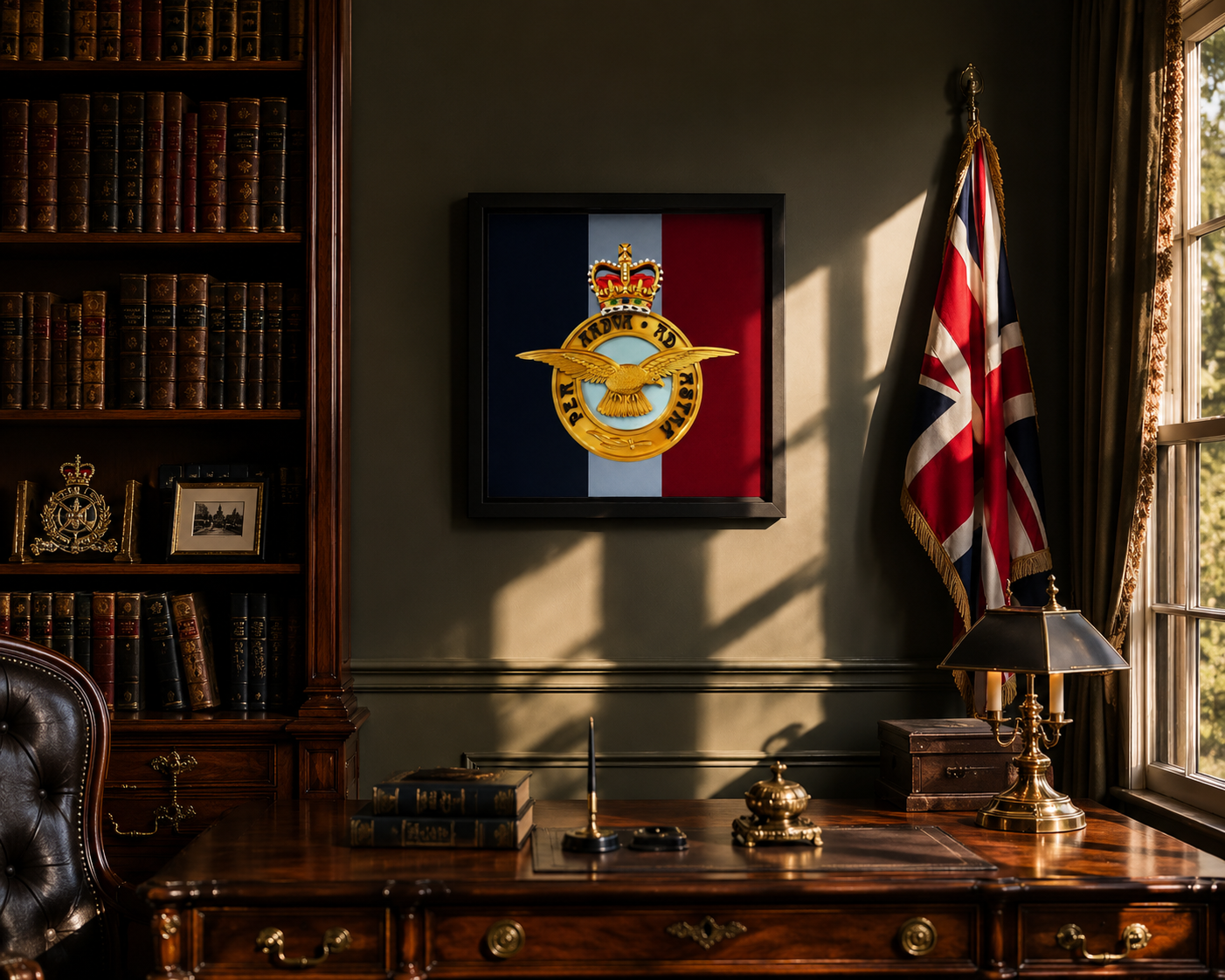 Royal Air Force Queen's Crown Emblem Display Frame | Officially Licensed