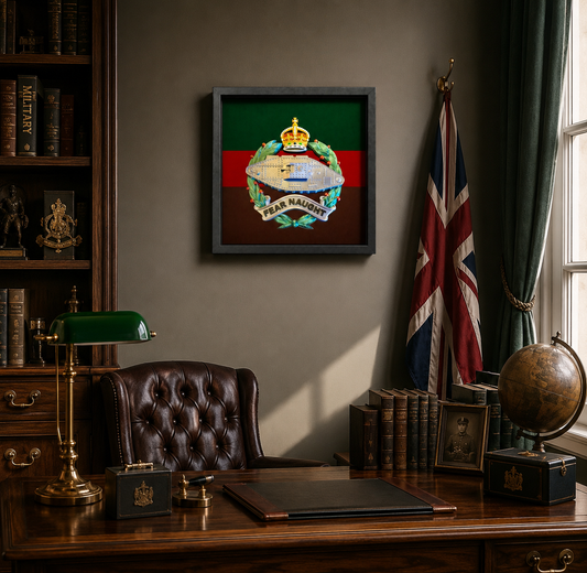 Royal Tank Regiment Cap Badge Display Frame – King's Crown - Precision Military Emblems 