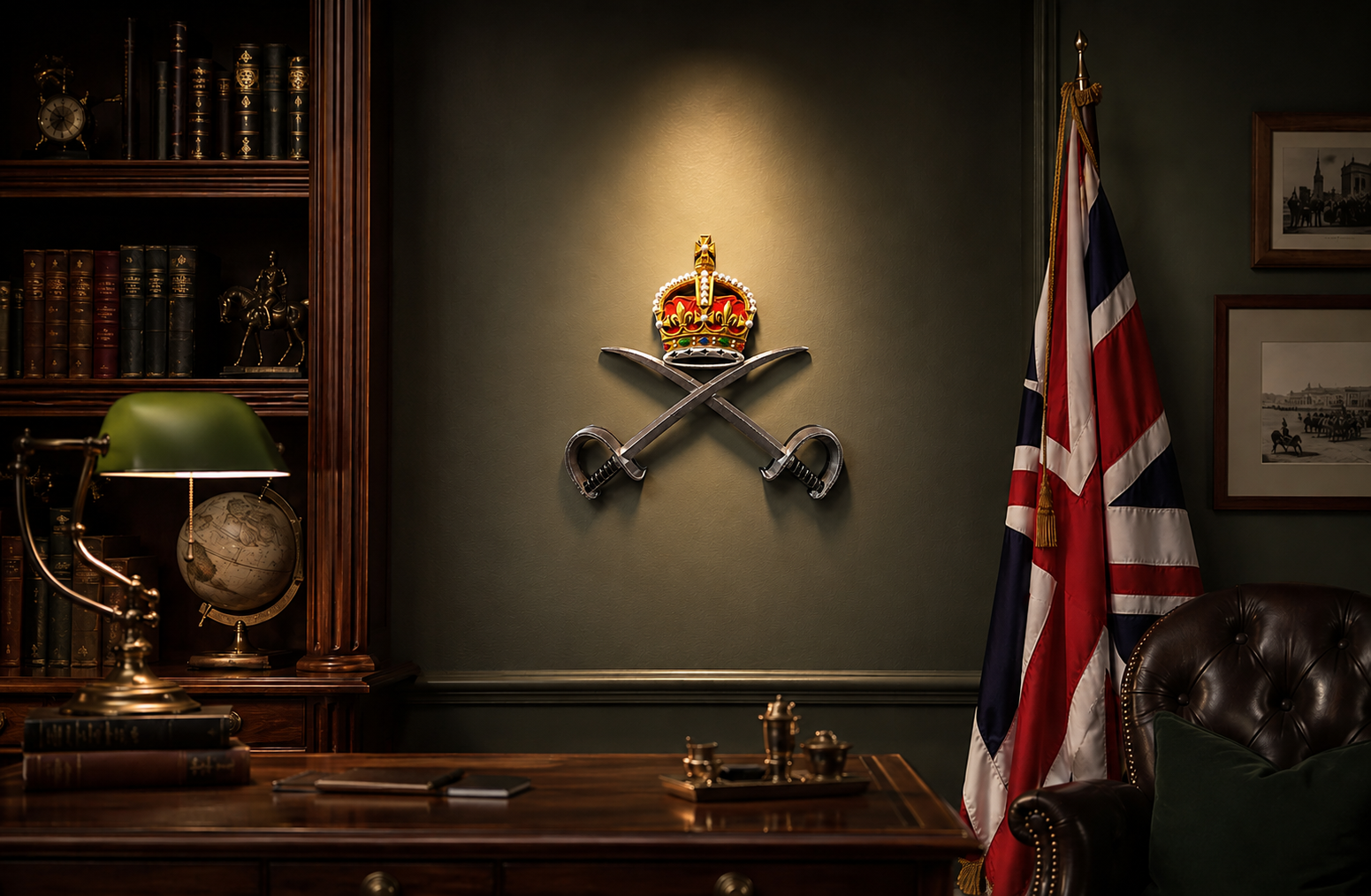 Royal Army Physical Training Corps (RAPTC) 3D Printed Cap Badge – King's Crown - Precision Military Emblems 