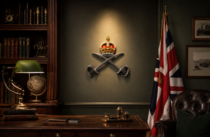 Royal Army Physical Training Corps (RAPTC) 3D Printed Cap Badge – King's Crown - Precision Military Emblems 