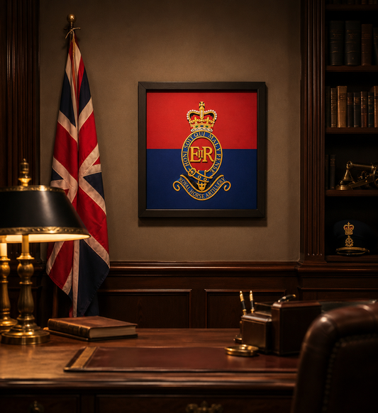 3D Printed 3rd Regiment Royal Horse Artillery (3 RHA) Cap Badge Display Frame - Precision Military Emblems 