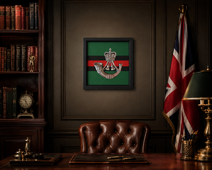 3D Printed Rifles Cap Badge Display Frame — Queen's Crown - Precision Military Emblems