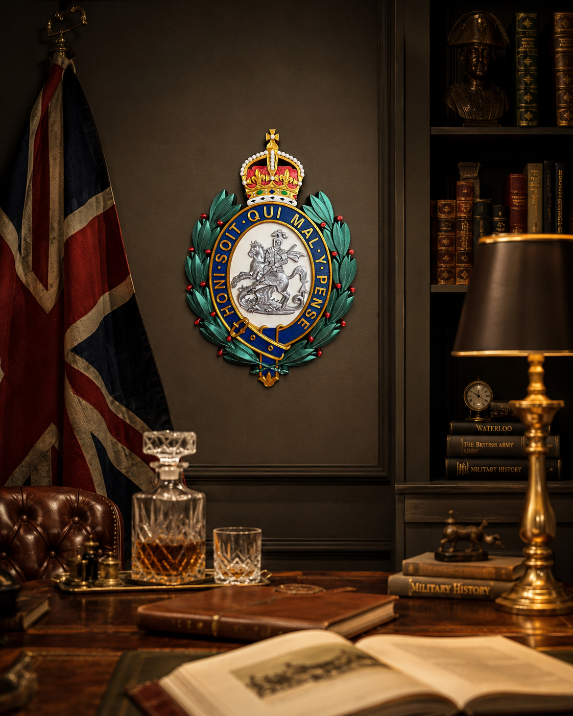 Royal Regiment of Fusiliers 3D Printed Cap Badge - King's Crown - Precision Military Emblems 
