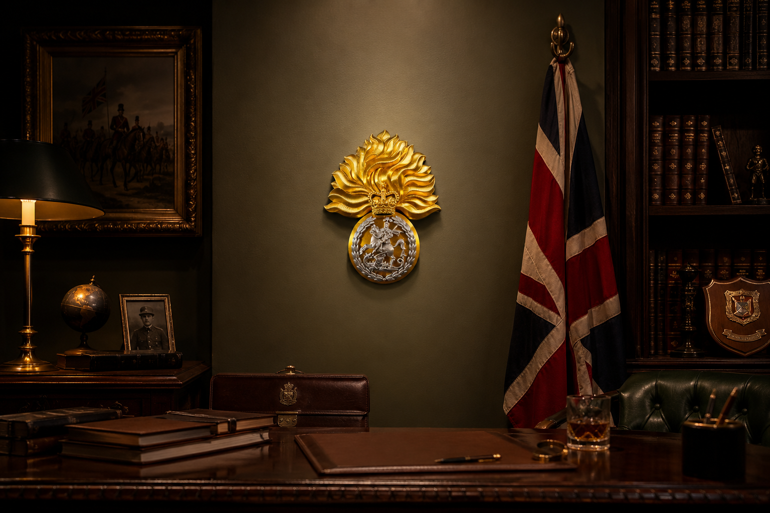 Royal Regiment of Fusiliers 3D Printed Cap Badge - Silver & Gold - Precision Military Emblems 