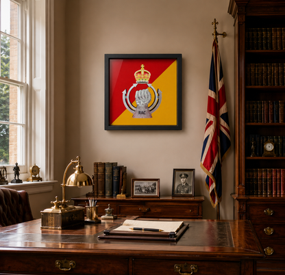 Royal Armoured Corps Cap Badge Display Frame King's Crown - Precision Military Emblems 