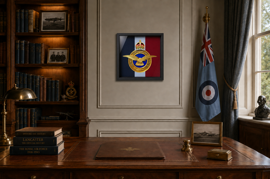 Royal Air Force Emblem – King's Crown (MOD Portal Artwork) Display Frame - Precision Military Emblems 