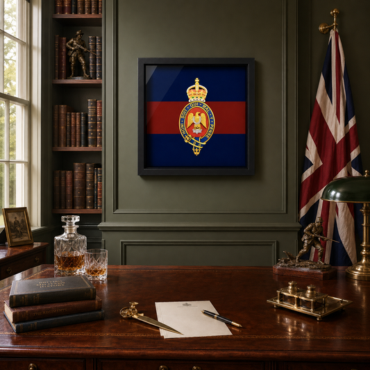 Blues and Royals Cypher Cap Badge Display Frame – King's Crown - Precision Military Emblems 