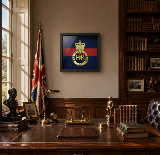 Life Guards Cap Badge Display Frame – Queen's Crown - Preciion Military Embles 