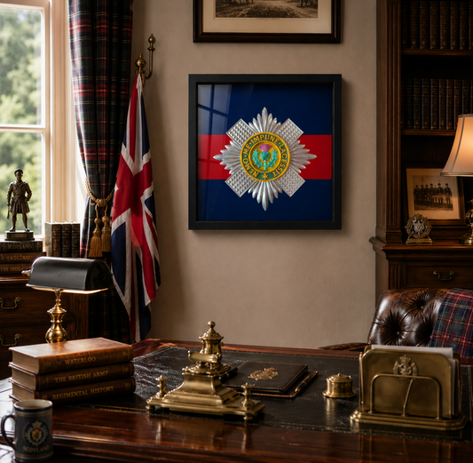 Scots Guards Cap Badge Display Frame - Precision Military Emblems 
