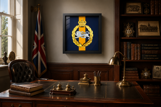 King's Own Royal Border Regiment Stable Belt Display Frame - Precision Military Emblems 