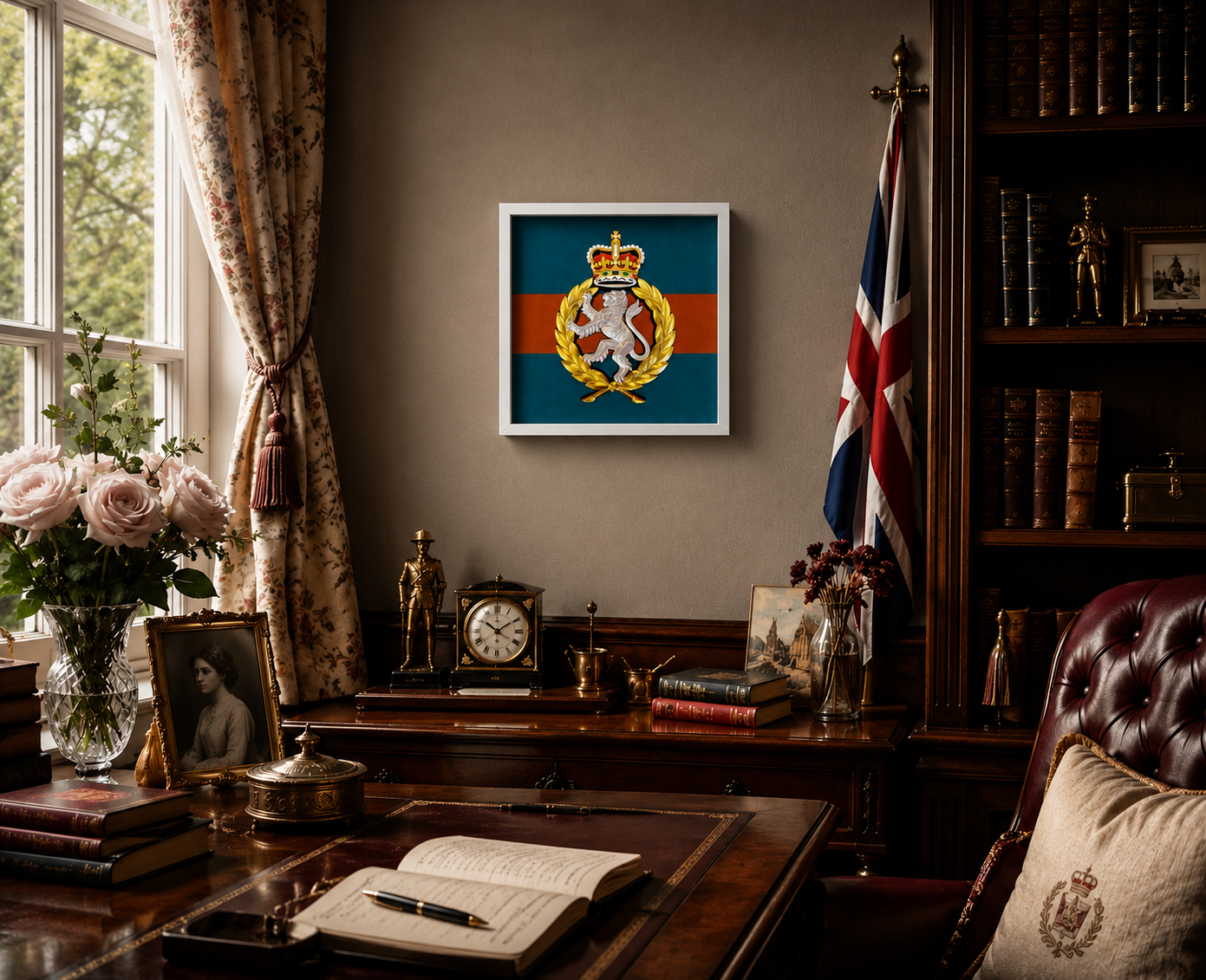 Women's Royal Army Corps Cap Badge Display Frame - Precision Military Emblems 