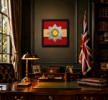 Cheshire Regiment Cap Badge Display Frame | Full Colour - Precision Military Emblems 