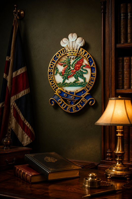 The Queen's Regiment 3D Printed Cap Badge - Precision Military Emblems