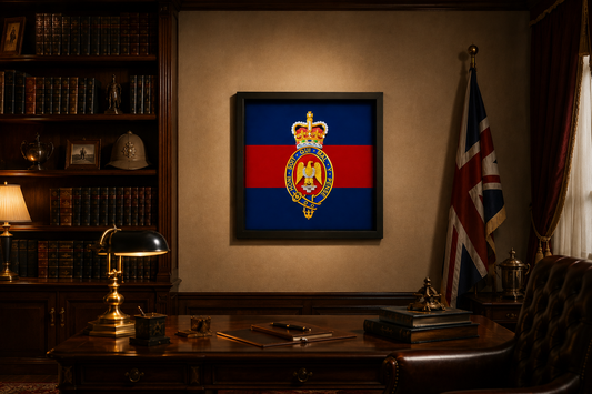 3D Printed Blues and Royals Cypher Cap Badge Display Frame – Queen's Crown - Precision Military Emblms 