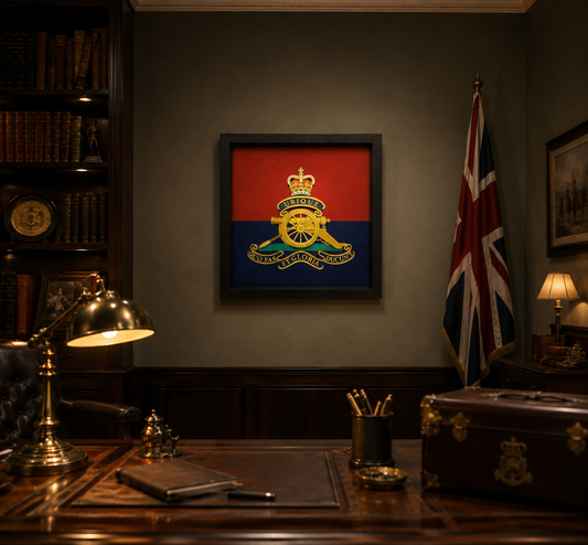 3D Printed Royal Regiment of Artillery Display Frame – Queen's Crown  - Precision Military Emblems 