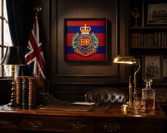 3D Printed Royal Engineers Cap Badge Display Frame – Queen's Crown - Precision Military Emblems 