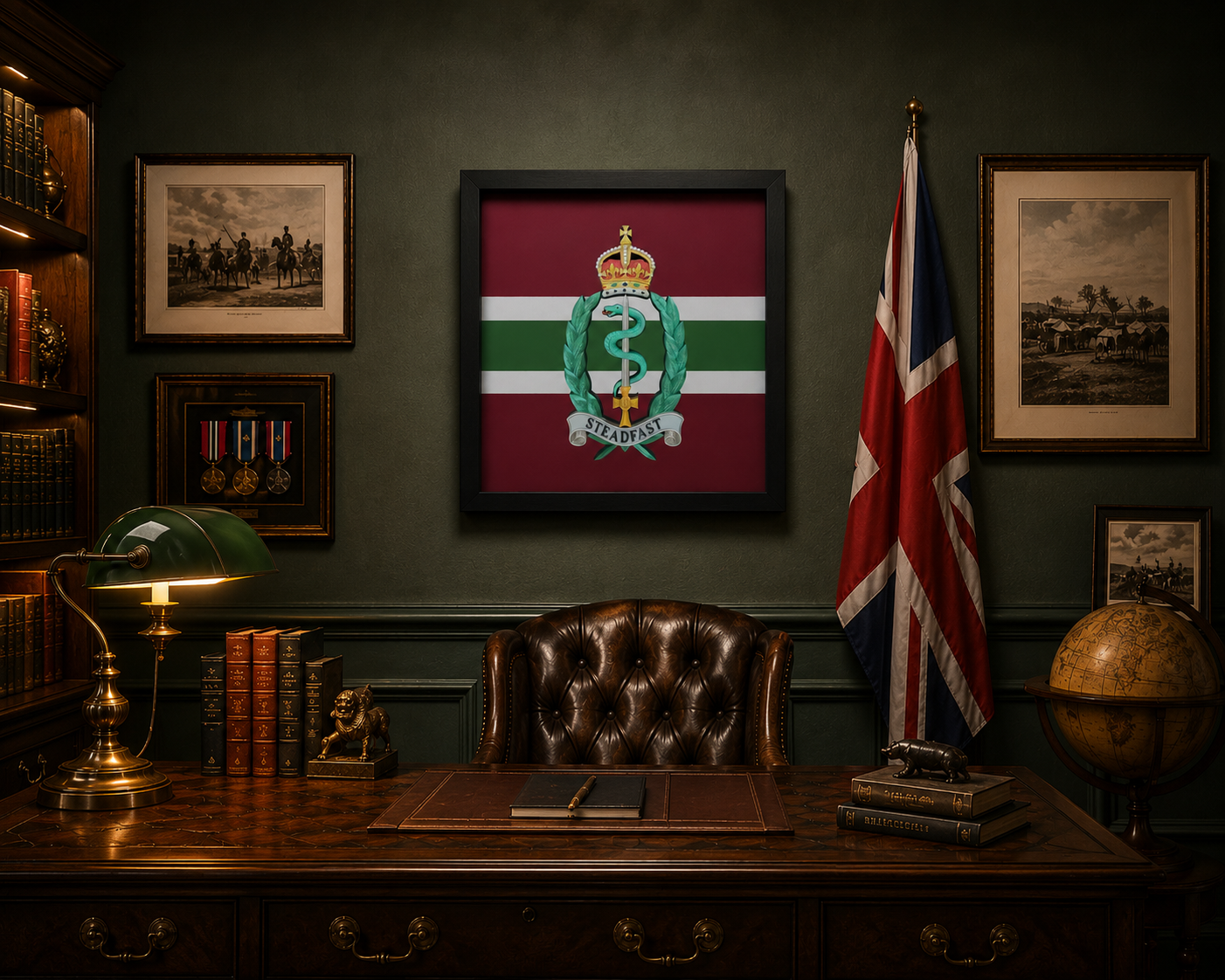 3D Printed RAMS Cap Badge Display Frame – Full Colour - Precision Military Emblems