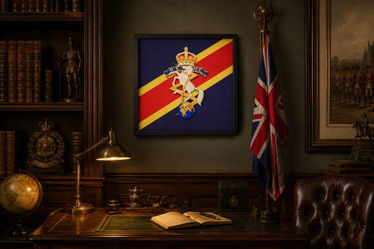 3D Printed REME Cap Badge Display Frame – King's Crown - Precision Military Emblems 