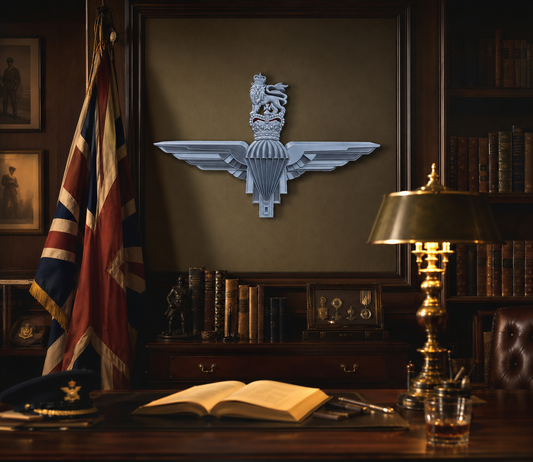Parachute Regiment 3D Printed Cap Badge Queen's Crown X Large Size - Precision Military Emblems 