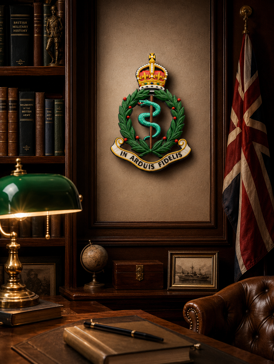 Royal Army Medical Corps 3D Printed Cap Badge King's Crown - Precision Military Emblems