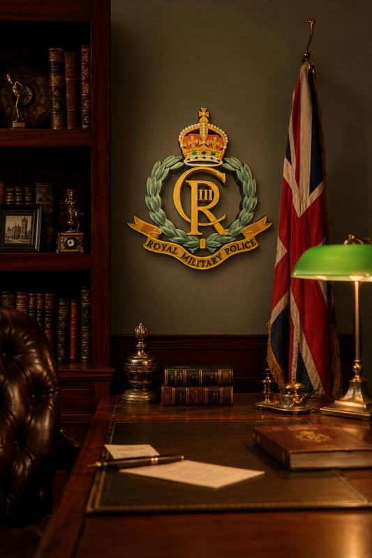 Royal Military Police 3D Printed Cap Badge King's Crown - Precision Military Emblems