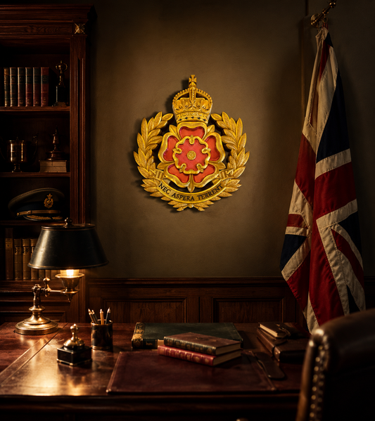 Duke Of Lancaster's Regiment 3D Printed Cap Badge King's Crown - Precision Military Emblems