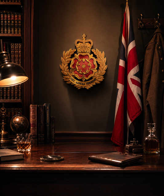 Duke Of Lancaster's Regiment 3D Printed Cap Badge Queen's Crown - Precision Military Emblems