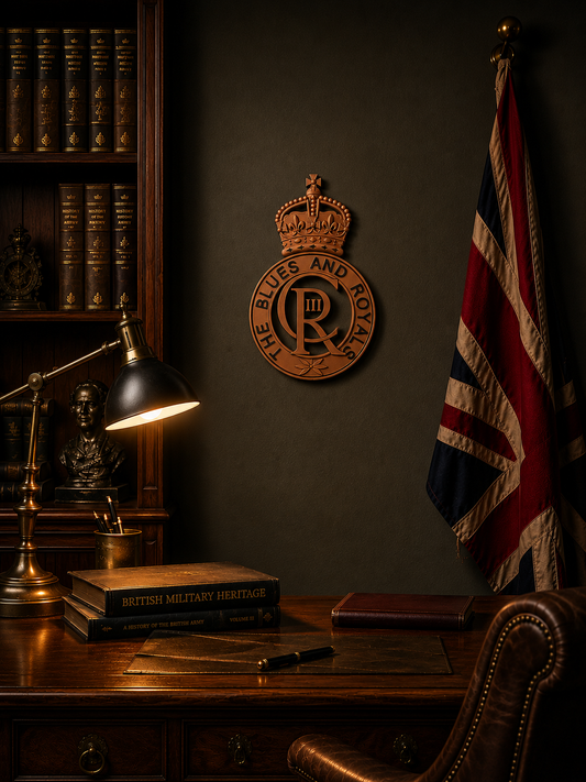 Blues and Royals 3D Printed Cap Badge King's Crown - Precision Military Emblems